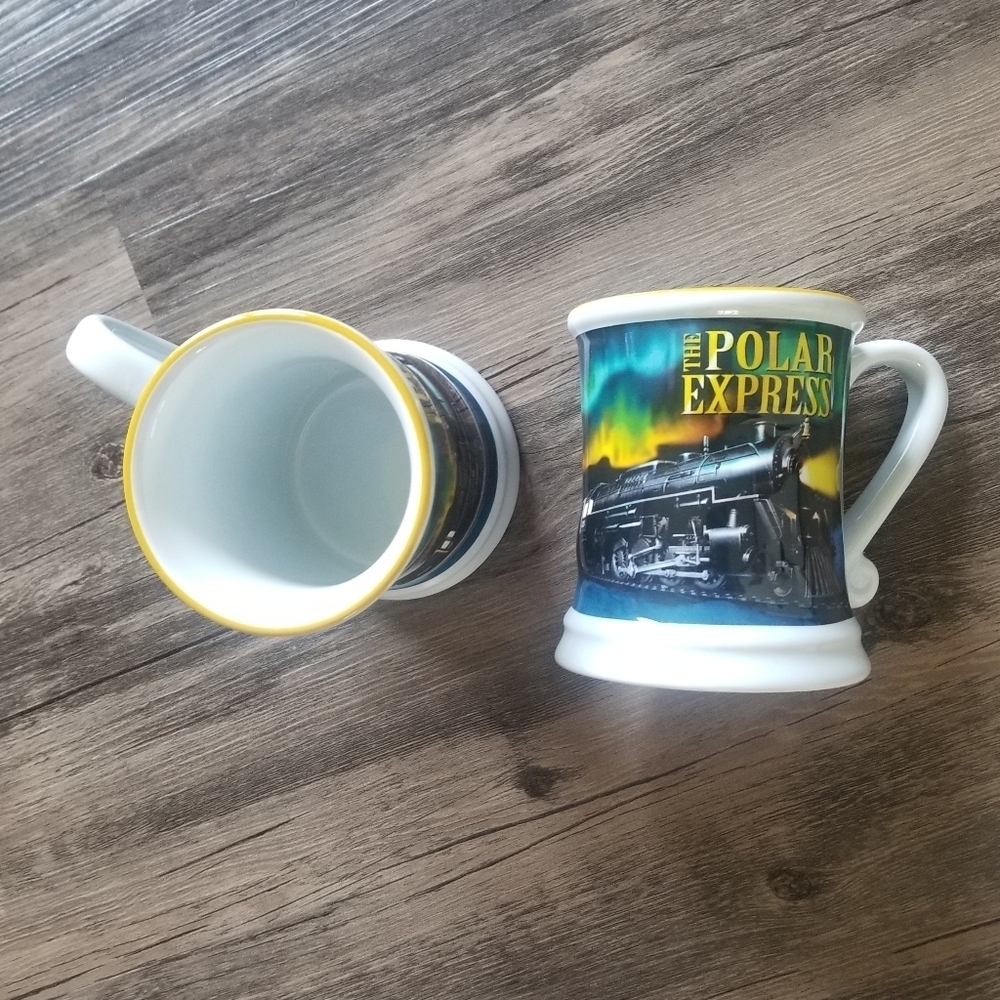 NWOT Polar Express Northern Lights Hot Cocoa Mug Cup Bundle - Picture 2 of 3